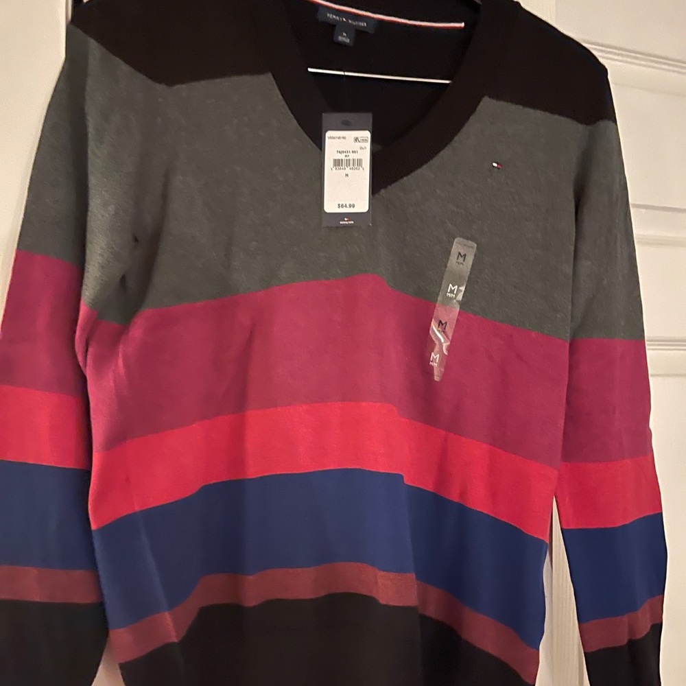 Authentic Tommy Hilfiger Black Stripe Sweater